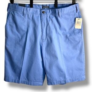 Nautica True Khaki Blue 10” Inseam Deck Shorts Flat Front Men’s 40 Waist